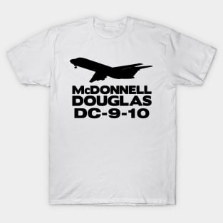 McDonnell Douglas DC-9-10 Silhouette Print (Black) T-Shirt